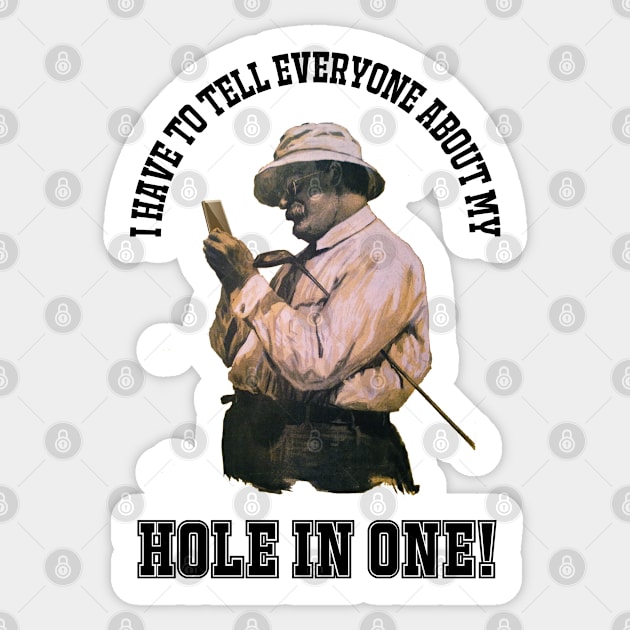 Golf Hole In One Design Sticker by ArtShare